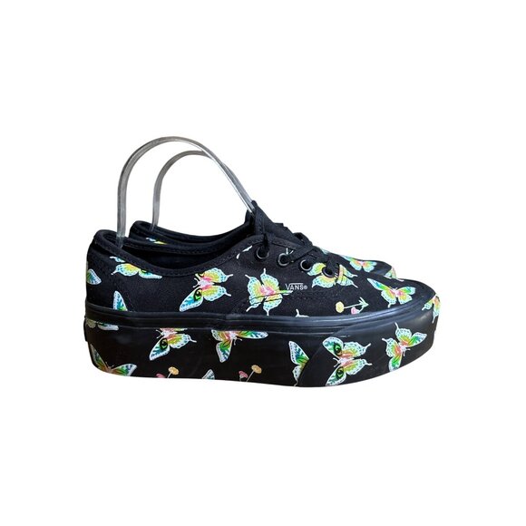 Vans Stacked Morph Blackout Glow in the Dark Sneakers Butterflies Size 7.5 NWOB - Picture 1 of 12